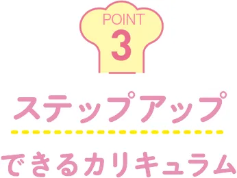 ステップアップできるカリキュラム