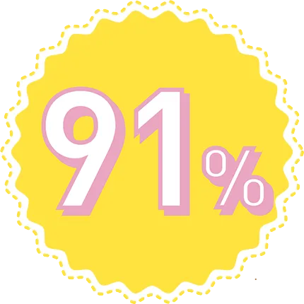 91％